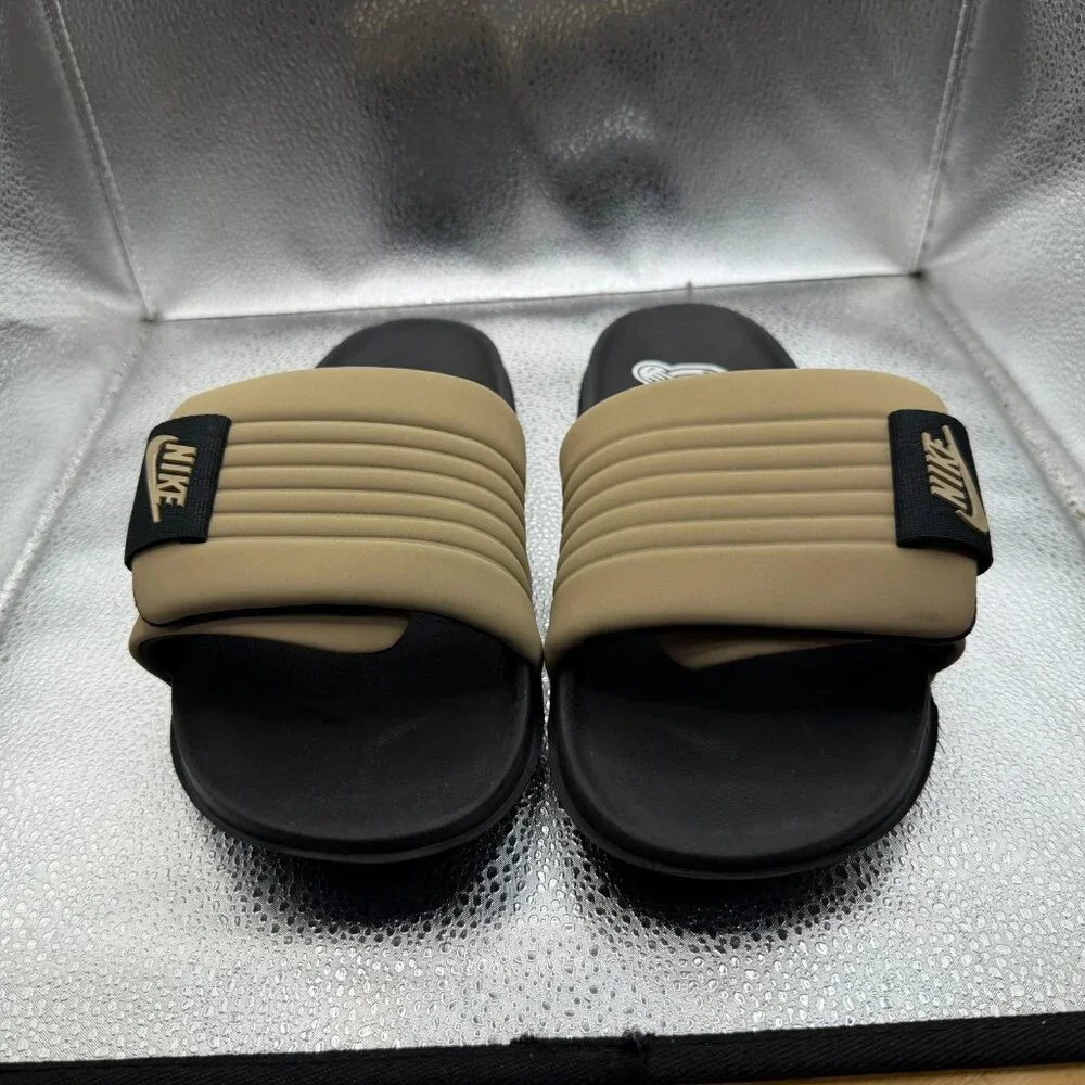 Size 8 Nike Offcourt Adjust Black Khaki Mens Comfort Slip On‎ Slide DQ9624-004
